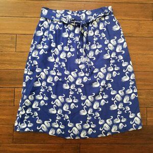 ANTHRO PORRIDGE SWAN BIRD Skirt L GETAWAY Blue